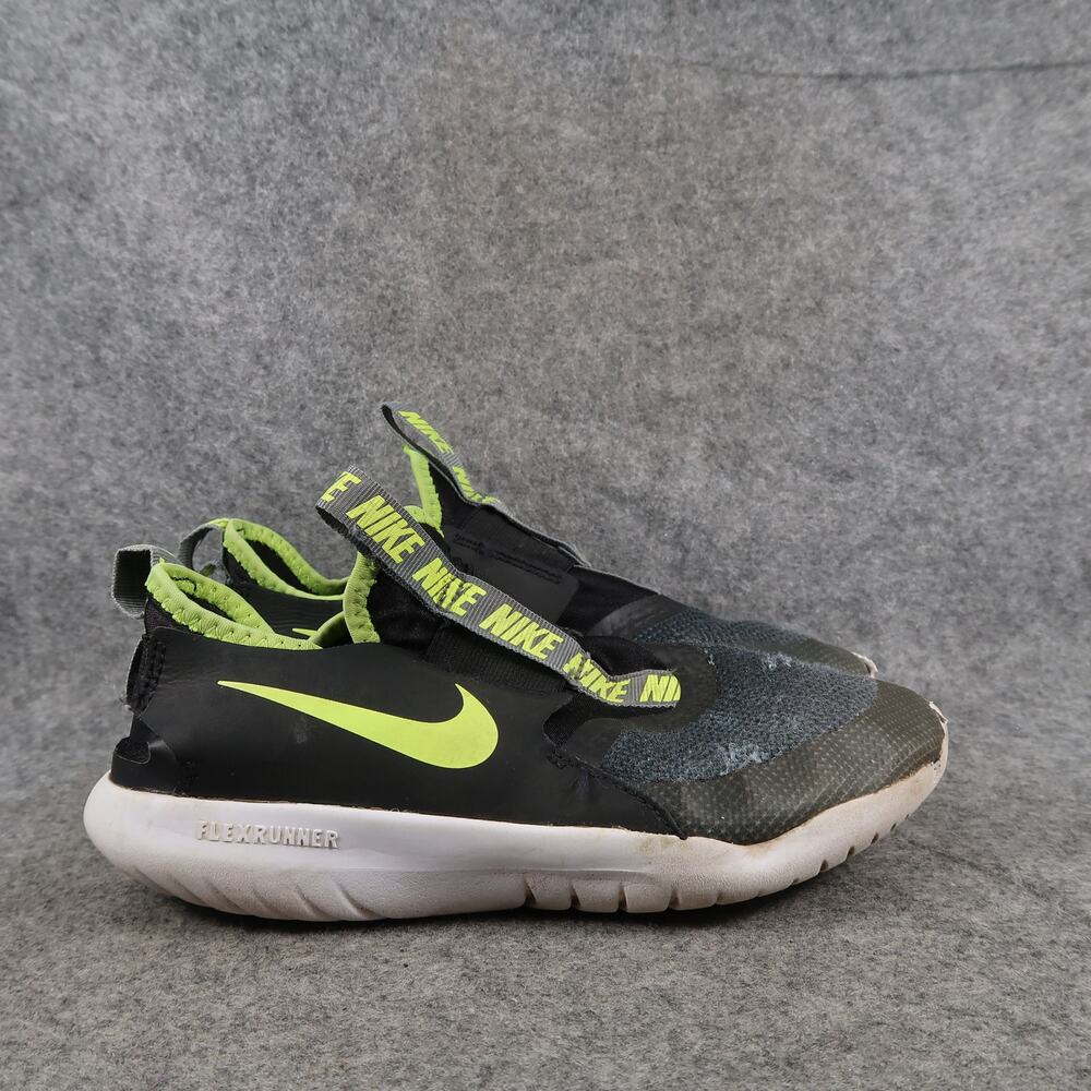 Nike Shoes Kids 1 Slip On Sneaker Flex Runner Active Casual Trainers Black Green